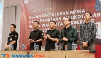 Sosialisasi KPU Kota Tangerang dengan awak media tentang Pilkada serentak 2024.