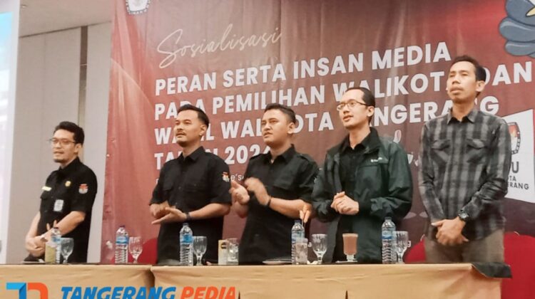 Sosialisasi KPU Kota Tangerang dengan awak media tentang Pilkada serentak 2024.