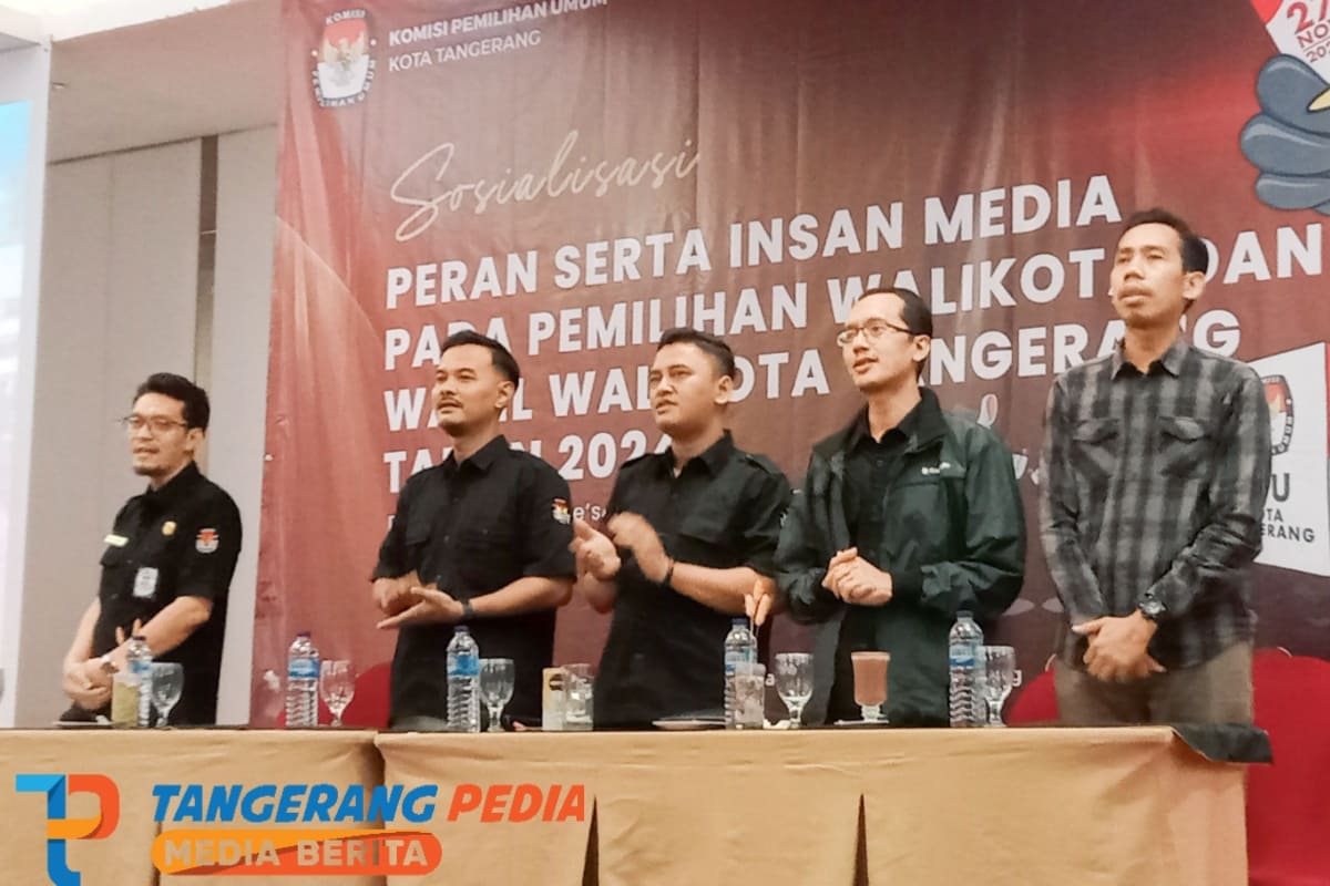 Sosialisasi KPU Kota Tangerang dengan awak media tentang Pilkada serentak 2024.