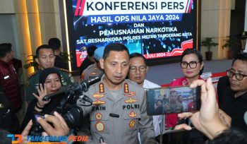 Polres Metro Tangerang Kota bersama Forkopimda Kota Tangerang saat menggelar press rilis hasil Operasi Nila Jaya 2024. (Foto: Rendy Bule Tangerangpedia.com)
