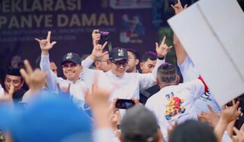 Sachrudin-Maryono mengikuti Deklarasi Kampanye Pilkada Damai 2024.