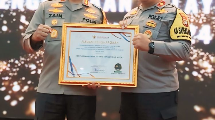 Polres Metro Tangerang Kota Raih Penghargaan Pelayanan Publik Terbaik di Banten Tiga Tahun Berturut-Turut