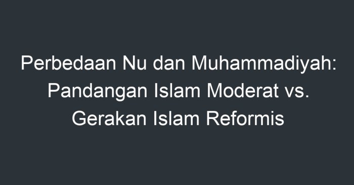 Perbedaan NU dan Muhammadiyah dalam Memahami dan Menerapkan Islam