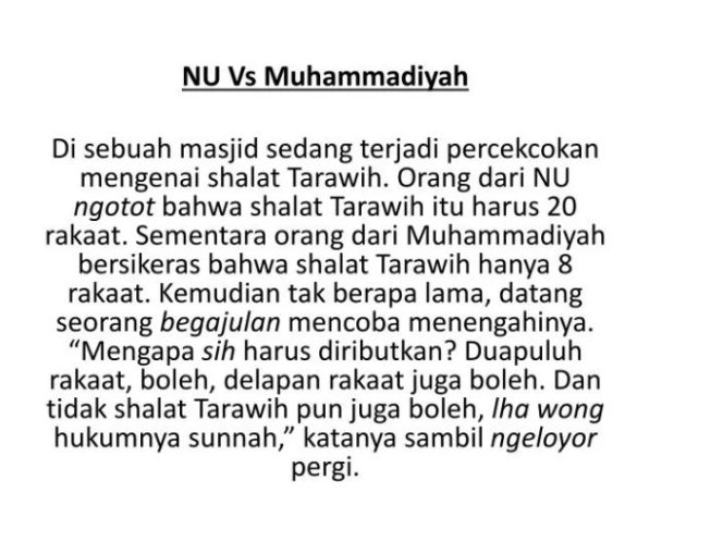 
					Perbedaan NU dan Muhammadiyah dalam Memahami dan Menerapkan Islam