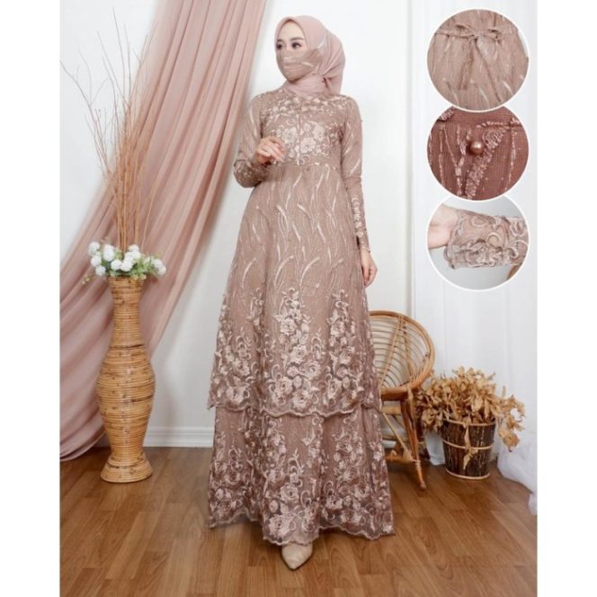 
					Model Gamis Brokat Simple Elegan Tren dan Tips