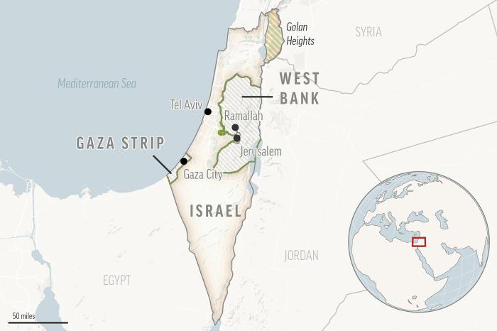 Gaza strip israel map hamas attacks maps middle east world bbc region rocket showing land has