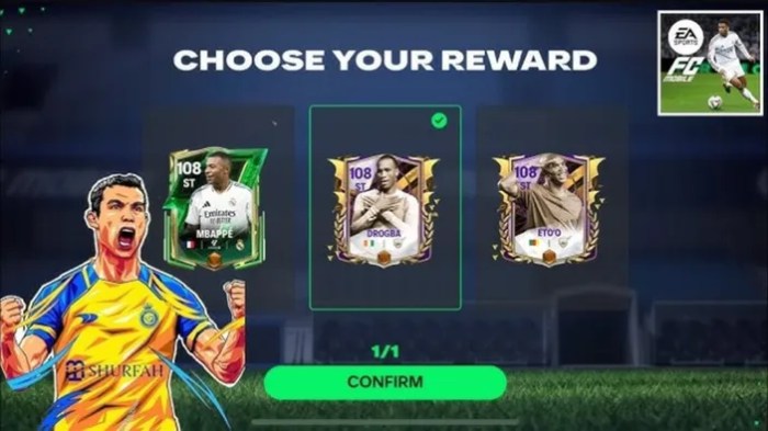 Kode redeem terbaru untuk game FC Mobile