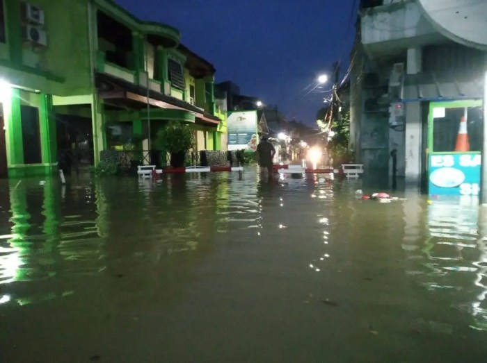 Pergudangan pantai indah dadap kecamatan tangerang banten banjir