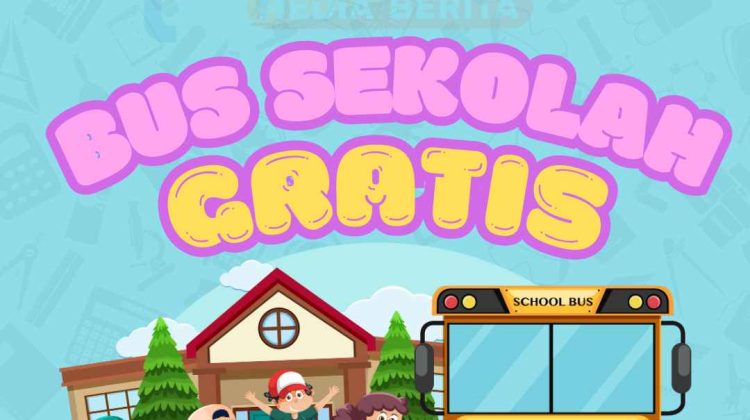 Ilustrasi bus sekolah gratis (gambar: tangerangpedia.com)