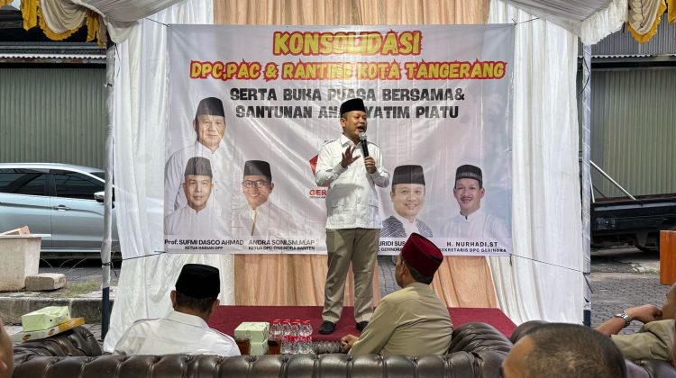 Gelar Konsolidasi Kader, Gerindra Kota Tangerang Santuni 100 Yatim