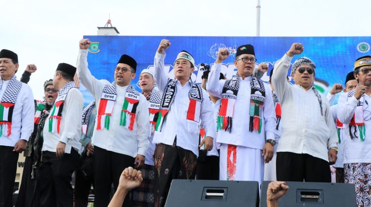 Aksi Damai di Kota Tangerang Donasi Untuk Palestina