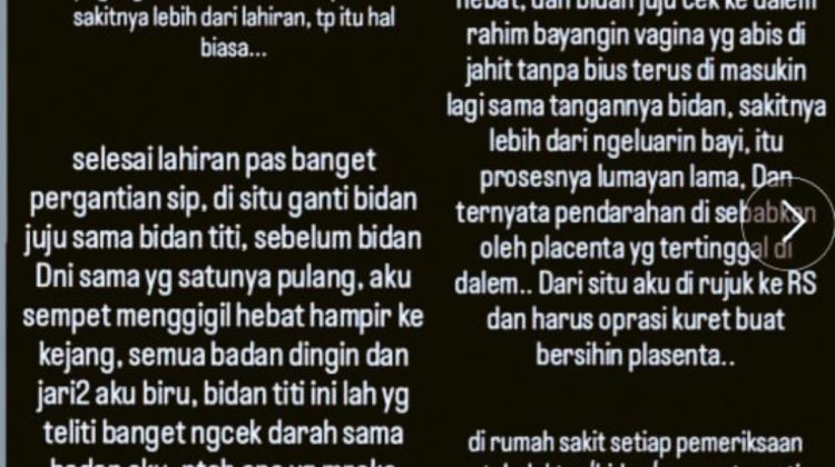Wanita Ini Ceritakan Pengalaman Bersalin Disebuah Puskesmas di Tangerang, Alami Pendarahan Hebat Saat Melahirkan