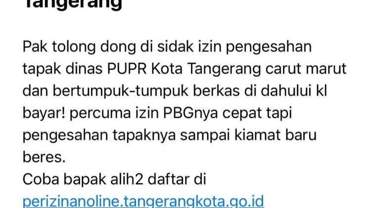 Dugaan Korupsi Dinas PUPR Kota Tangerang Disorot Bro Ron, Ini Sebabnya