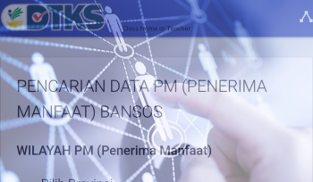 Ilustrasi tampilan situs pengecekan Bansos PKH