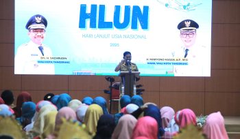 Wali Kota Tangerang, H. Sachrudin pada acara puncak peringatan HLUN 2025 (foto:ist) 