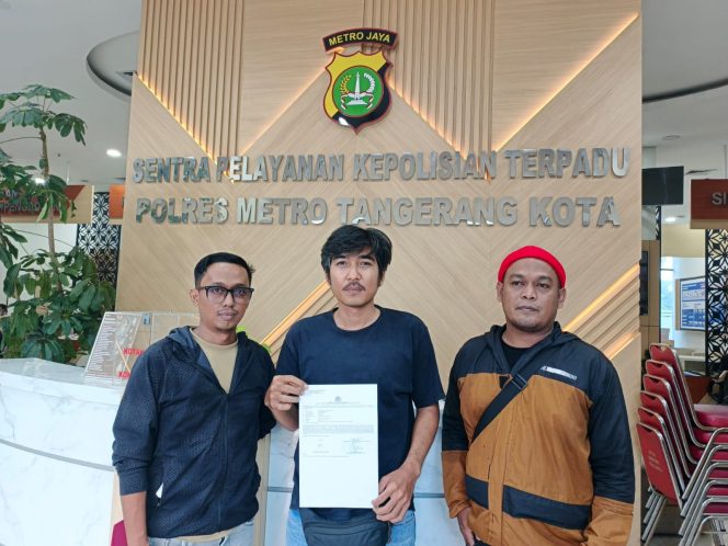 Wartawan Tangerangpedia Korban Pemukulan Setelah melaporkan Kejadian di Polres Metro Tangerang Kota