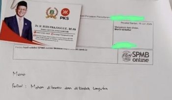Memo Titipan DPRD Banten di SPMB 2025 yang Viral (foto: ist)