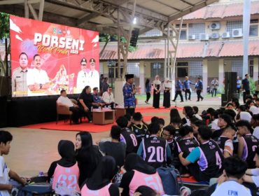 Pembukaan Pekan Olahraga dan Seni (Porseni) Bola Basket 2025 tingkat SMP (foto:ist)