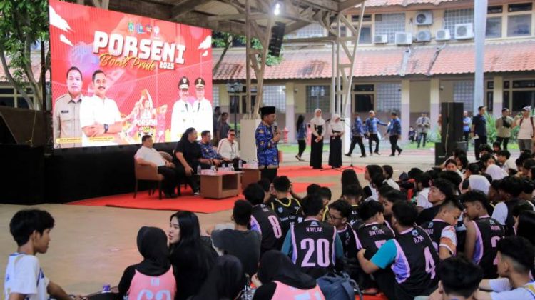 Pembukaan Pekan Olahraga dan Seni (Porseni) Bola Basket 2025 tingkat SMP (foto:ist)