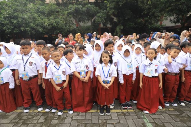Suasana masa Pengenalan Lingkungan Sekolah (MPLS) tahun ajaran baru 2025/2026 (foto ist)