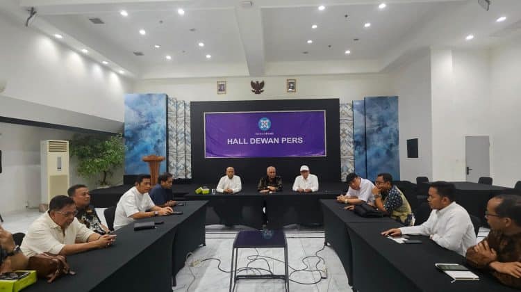 Pengumuman Susunan Pengurus PWI Pusat di Hall Dewan Pers (foto:ist)
