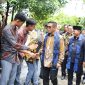 Guber Banten Andra Soni didampingi Wali Kota Wakil Wali Kota Tangerang Sachrudin Maryono Hasan disambut siswa SMAN 14 Kota Tangerang (foto: istimewa)