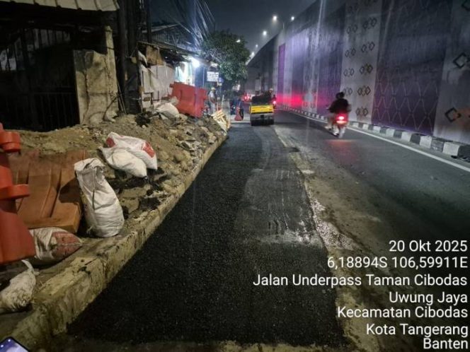 Perbaikan Jalan dampak galian pipa PDAM Tirta Benteng (foto:ist)
