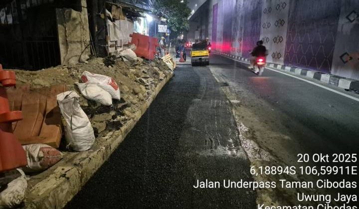 Perbaikan Jalan dampak galian pipa PDAM Tirta Benteng (foto:ist)