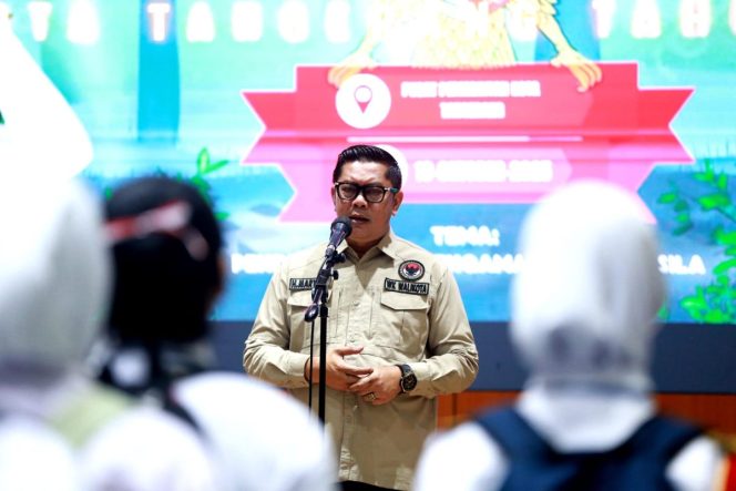 Wakil Wali Kota Tangerang H. Maryono dalam sambutannya pada Latihan Gabungan Capasko 2026 yang digelar di Ruang Al-Amanah (foto: ist)