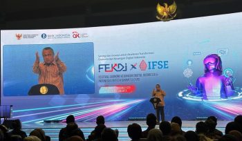 Gubernur BI Perry Warjiyo pada Festival Ekonomi Keuangan Digital Indonesia & Fintech Summit and Expo 2025 (foto:ist)