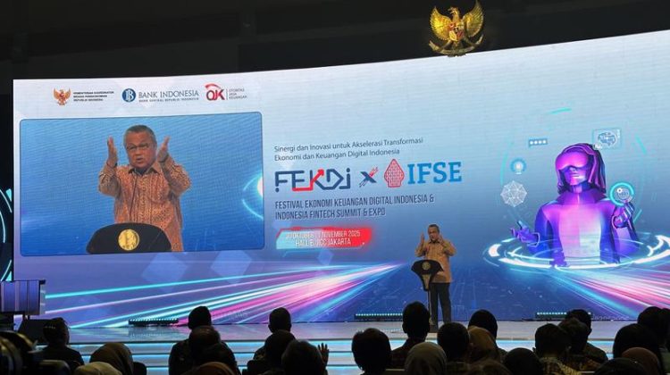 Gubernur BI Perry Warjiyo pada Festival Ekonomi Keuangan Digital Indonesia & Fintech Summit and Expo 2025 (foto:ist)