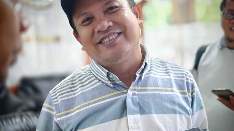 Ketua DPC Partai Gerindra Kota Tangerang, Turidi Susanto saat dimintai keterangan terkait PAW Nurhadi (foto:tangerangpedia)