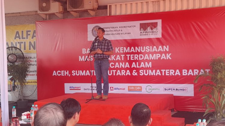 Menteri AHY bersama Aprindo Lepas 19 Truk Bantuan Kemanusiaan ke Aceh dan Sumatera
