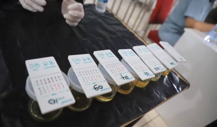 Hasil tes Sopir Bus di Terminal Poris Plawad Jalani Tes Urine dan Cek Kesehatan (foto: ist)