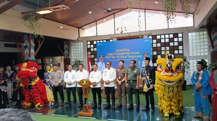 Louncing Logo HUT ke-33 Kota Tangerang di Ruang Patio, Pusat Pemerintahan Kota Tangerang (foto:ist)