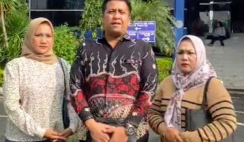 Ahli Waris saat melaporkan dugaan tindak pidana memasuki pekarangan tanpa izin ke Polda Metro Jaya (foto:ist)