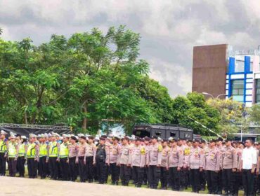 Apel personel gabungan untuk pengamanan malam takbir Iduladha 1447 Hijriah di Polres Metro Tangerang Kota (foto: Tangerangpedia)