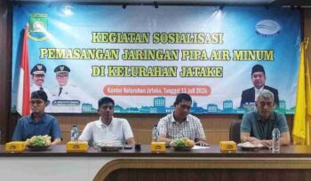Perumda Tirta Benteng saat acara Sosialisasi Jaringan Air Minum di Jatake (foto: ist)