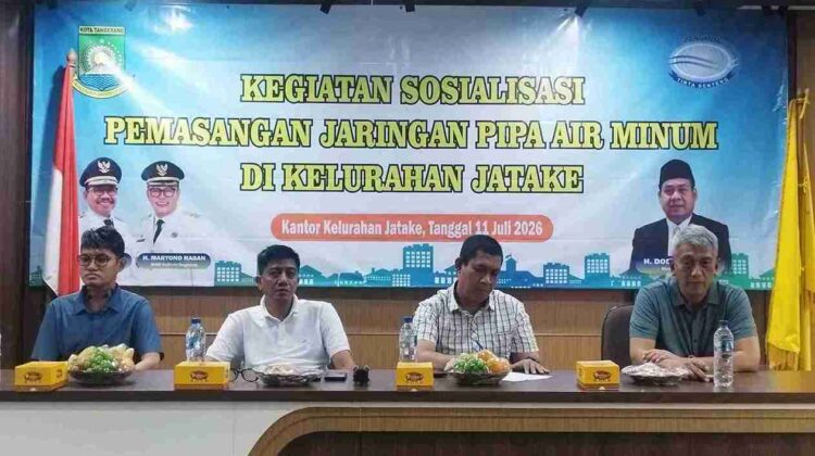 Perumda Tirta Benteng saat acara Sosialisasi Jaringan Air Minum di Jatake (foto: ist)